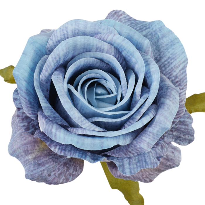 [68b51110] Róża główka wyrobowa 9cm dżinsowa