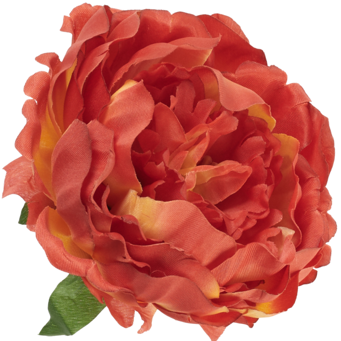 [wb1160] Główka kwiatowa peonia duża 12cm pomarańczowa