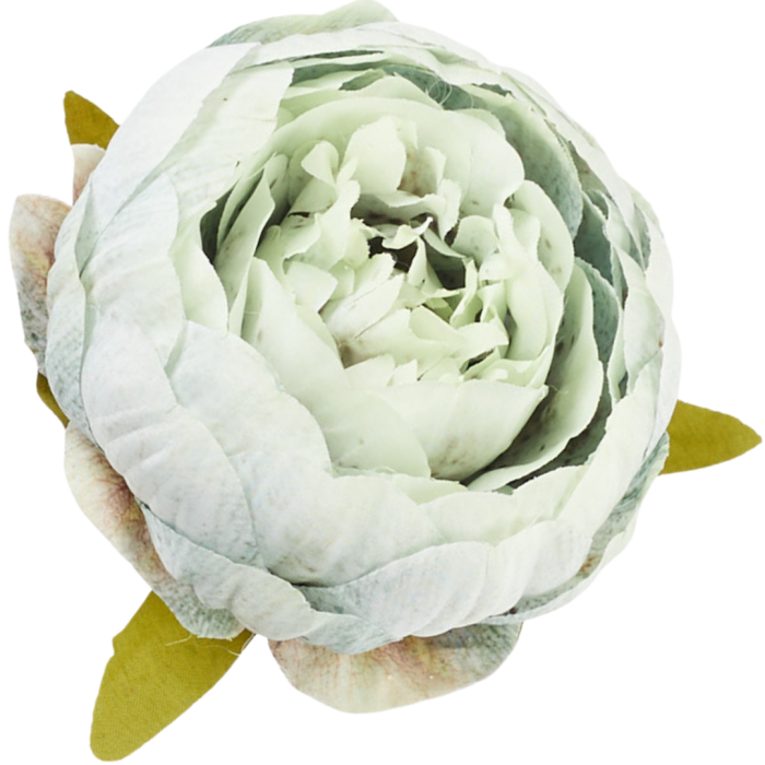 [wb3912] Główka kwiatowa peonia 9cm miętowa