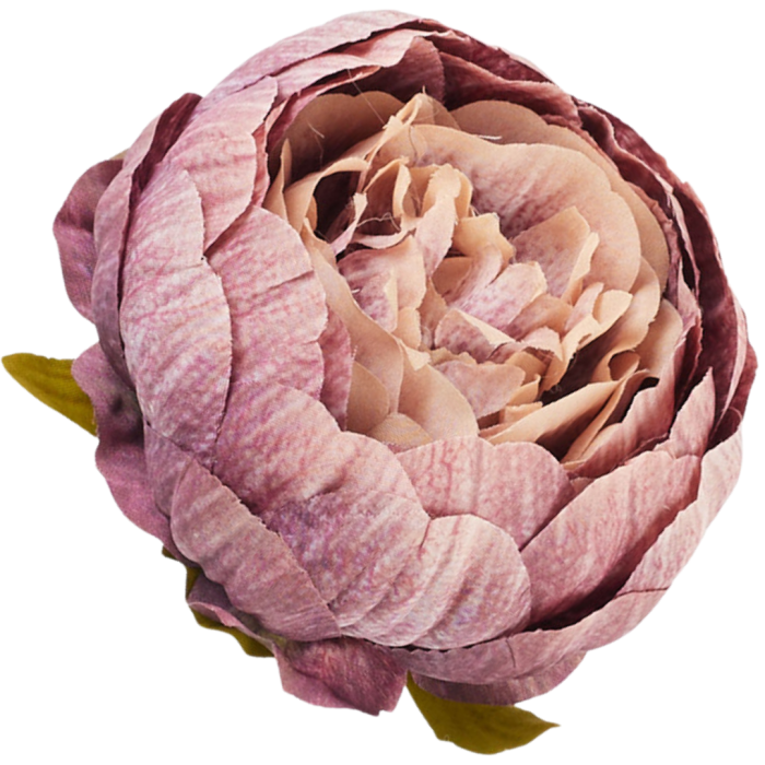 [wb3922] Główka kwiatowa peonia 9cm różowo- brzoskwiniowa