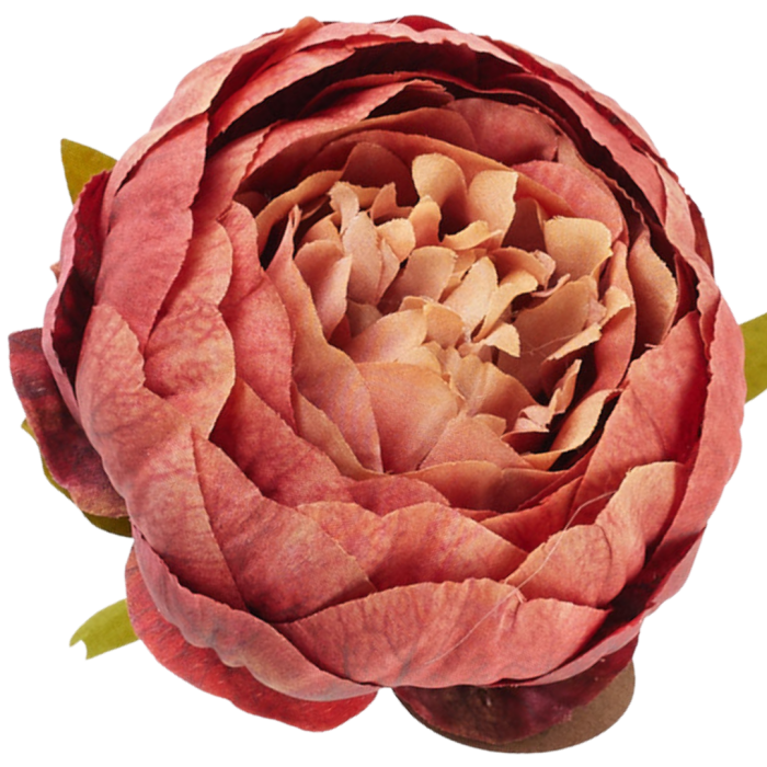 [wb3928] Główka kwiatowa peonia 9cm pomarańczowa