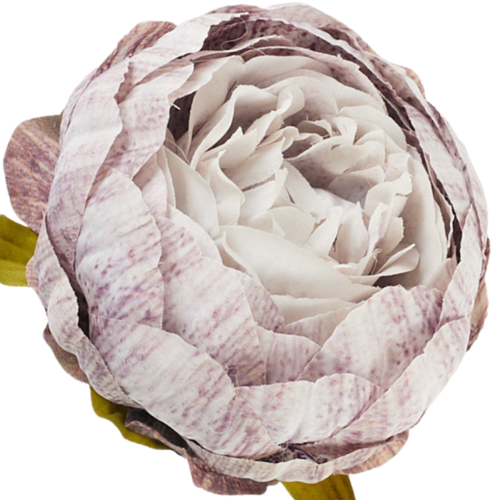 [wb3934] Główka kwiatowa peonia 9cm szaro- fioletowa
