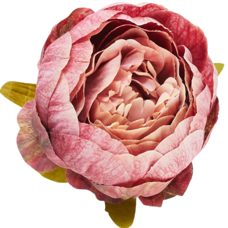 [wb3941] Główka kwiatowa peonia 9cm różowo-kremowa