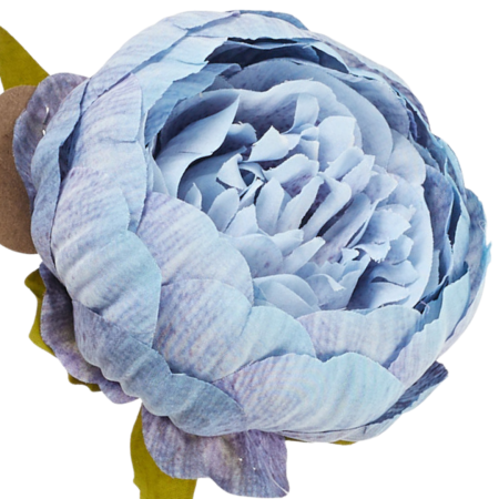 [wb3943] Główka kwiatowa peonia 9cm niebieska