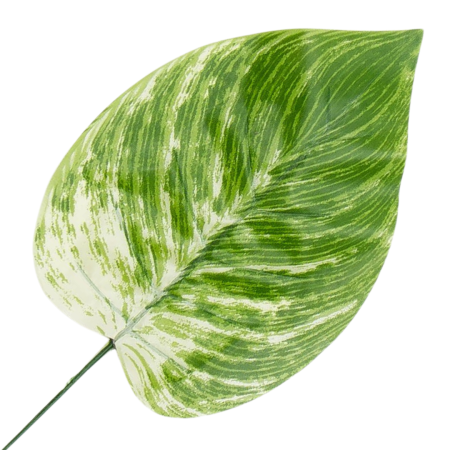 [68s39401] Liść dekoracyjny zielony cieniowany 47cm