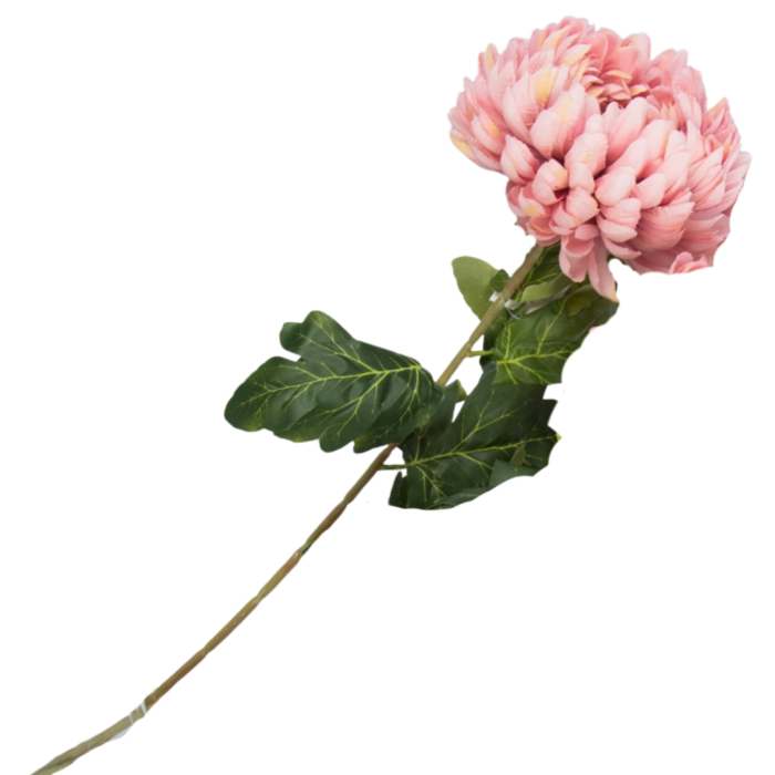 [68d7913] Chryzantema na gałązce 75cm przydymiona różowa