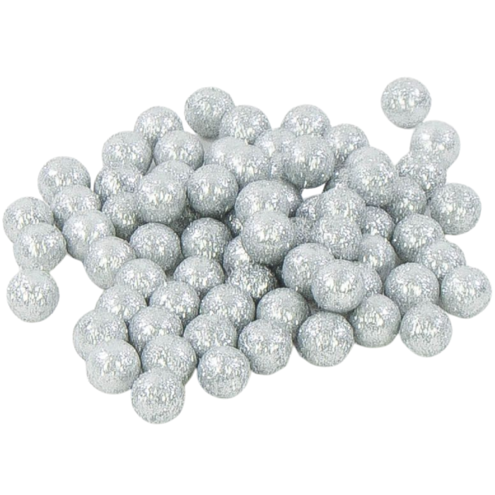 [608xg4901] Kulki styropianowe 1cm 200szt srebrne