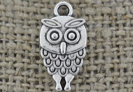 [307124] Zawieszka mała sowa kolor srebrny 2szt