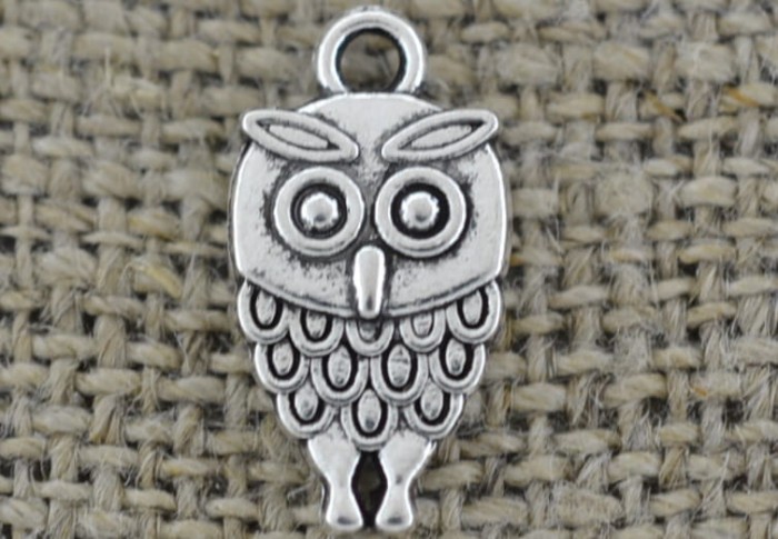 307124 Zawieszka mała sowa w kolorze srebrnym