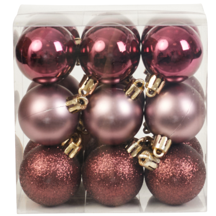 [67xv0311] Bombki nietłukące mix odcieni 4cm 18szt czekoladowe