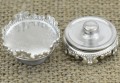  31835 Ozdobny nap na kaboszon 18mm w kolorze srebrnym
