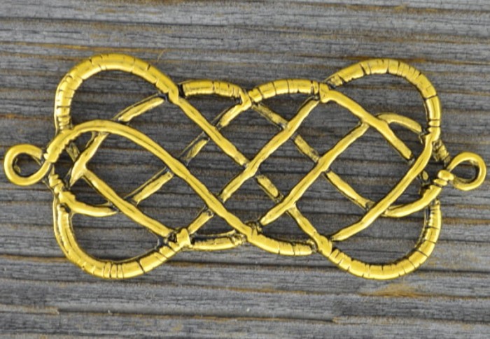 21213 Element ozdobny łącznik duży w kolorze złotym