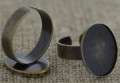 [10336] Klasyczna baza pierścionka w kolorze brązu na kaboszon 18*13mm