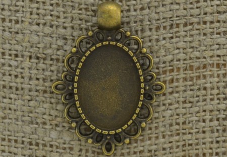 [101225] Baza medalionu brąz na kaboszon 18*13mm