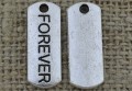 Zawieszka mała "FOREVER" kolor srebra 2szt