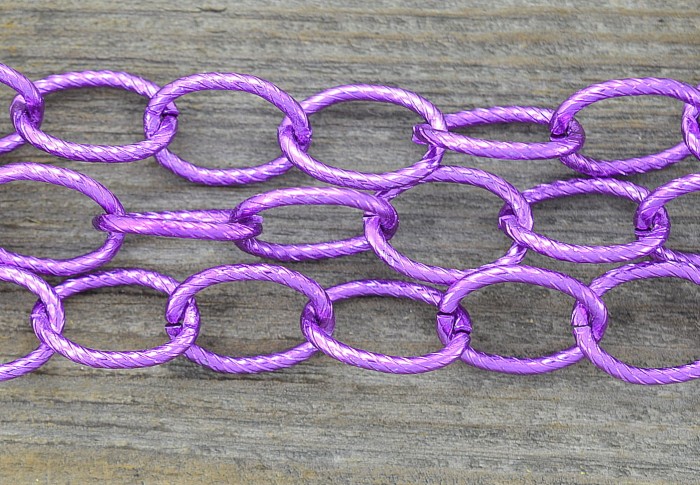 11001 Łańcuszek ozdobny anchor 14*19mm fioletowy 50cm