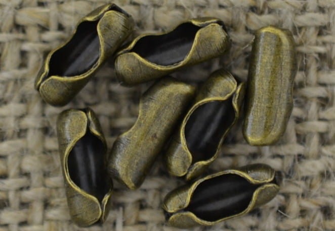 11506 Zapięcie łańcuszka kulkowego w kolorze brązu 12szt