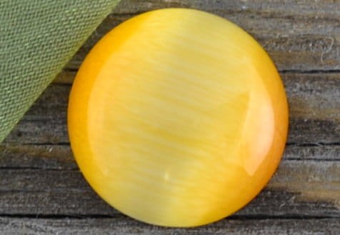 046102 Kaboszon szklany kocie oko 14mm pomarańczowy 2szt