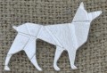 Łącznik ozdobny piesek origami kolor srebrny