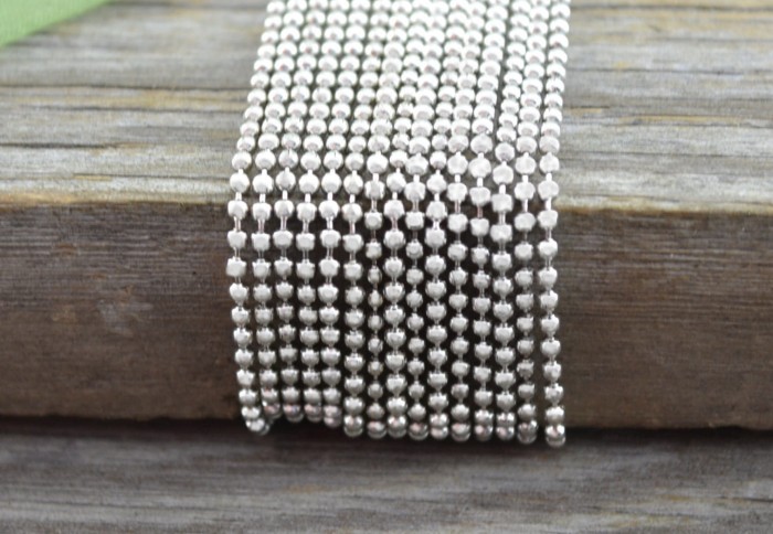 31113 Łańcuszek kulkowy 1,5mm w kolorze srebra