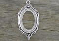 50127 Ozdobna baza medalionu w kolorze starego srebra na kaboszon 24*18mm