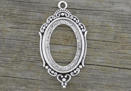 [50127] Baza medalionu srebrna kaboszon 24*18mm