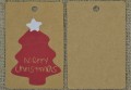 [ś07431] Papierowe metki do biżuterii z nadrukiem 75*50mm "Merry christmas" choinka 2szt
