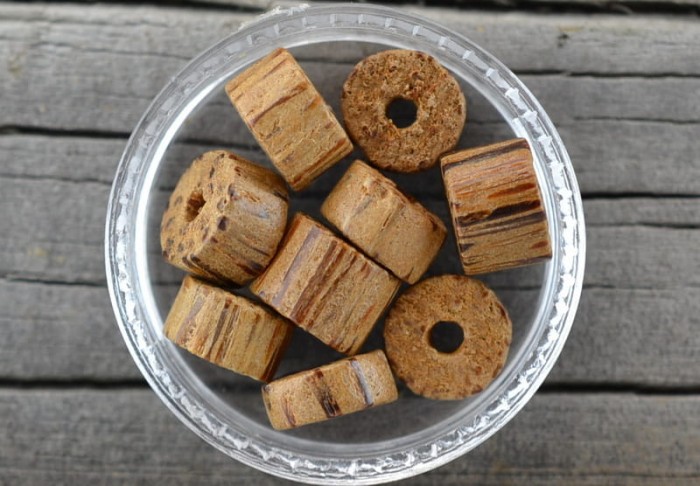 87344 Koraliki drewniane brązowe 8mm