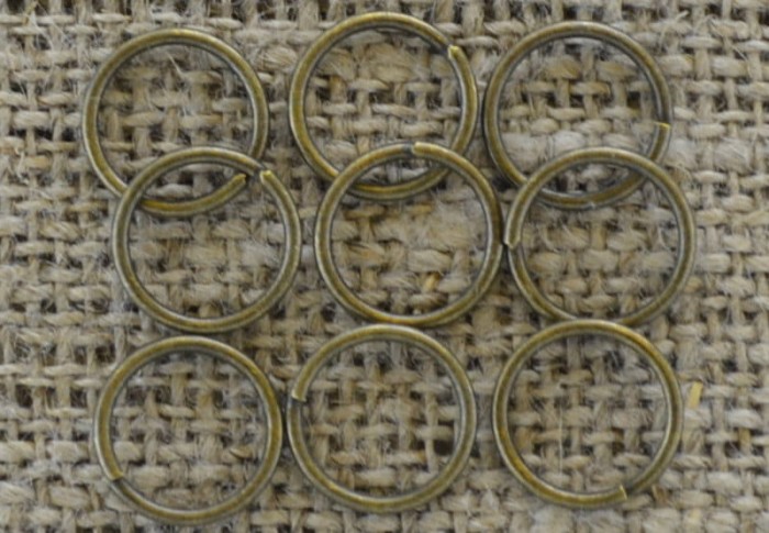 101016 Ogniwka otwarte okrągłe 10mm w kolorze brązu 60szt