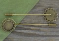10229 Baza broszki szpilka z miejscem na kaboszon 14mm