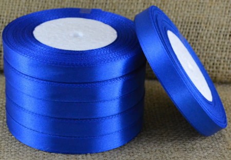[812023] Wstążka satynowa 12mm 32mb ciemnoniebieska 