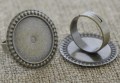  10381 Ozdobna baza pierścionka w kolorze brązu na kaboszon 20mm