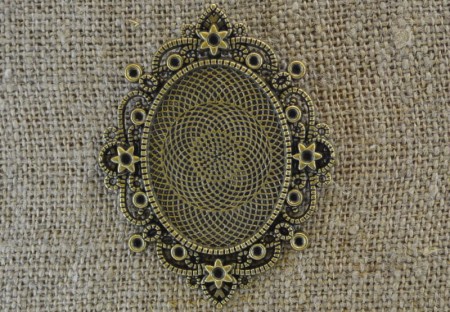 [10163] Baza medalionu brąz na kaboszon 40*30mm