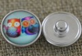 31844 Nap z kaboszonem z obrazkiem kolorowe sowy 18mm