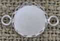 30171 Ozdobna baza, łącznik w kolorze srebrnym na kaboszon 12mm