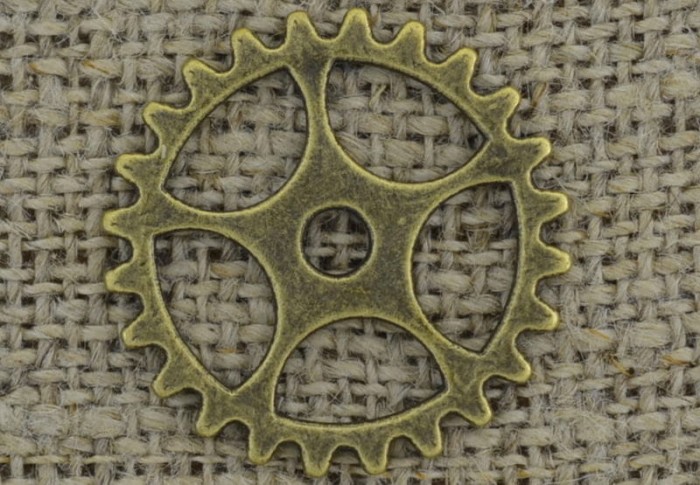 [112104] Element ozdobny steampunk tryb w kolorze brązu 25mm