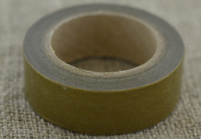 606038 Taśma papierowa samoprzylepna washi tape w kolorze zgniłej zieleni 10m 