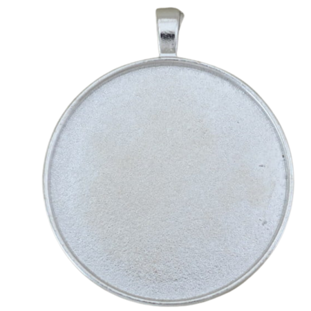 [30186] Baza medalionu srebrna na kaboszon 40mm