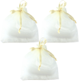 [1060215] Torebka z organzy 10*8cm ecru 3szt
