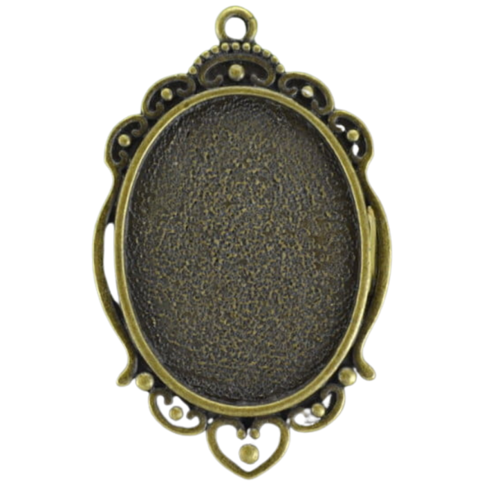 [101133] Baza medalionu brąz na kaboszon 30*40mm