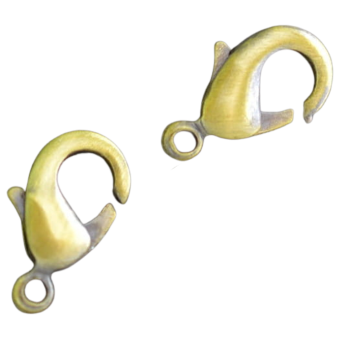 [11526] Karabińczyk wykonany z mosiądzu 12mm 2szt