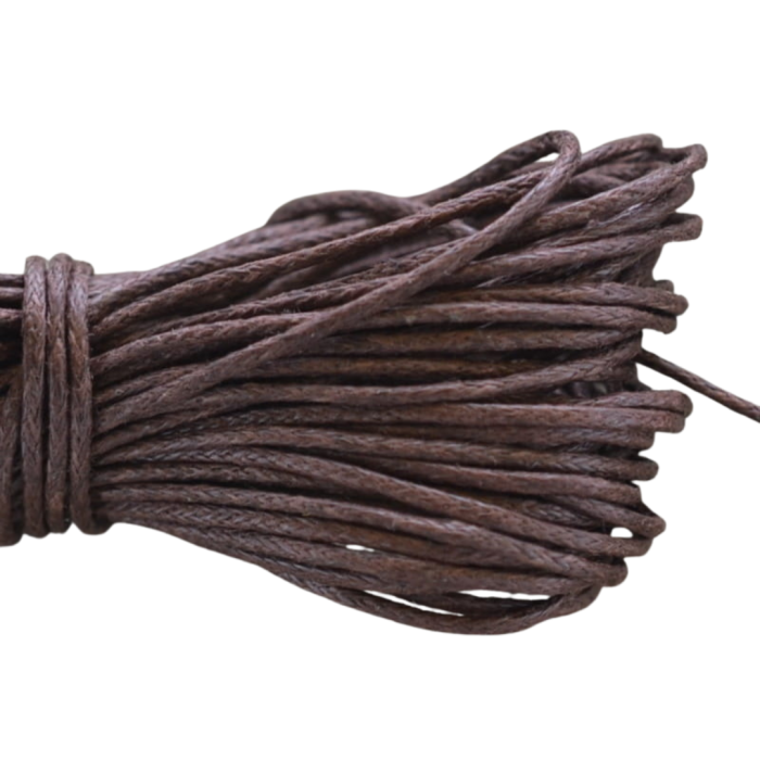[71754] Sznurek woskowany brązowy 1mm 7 metrów