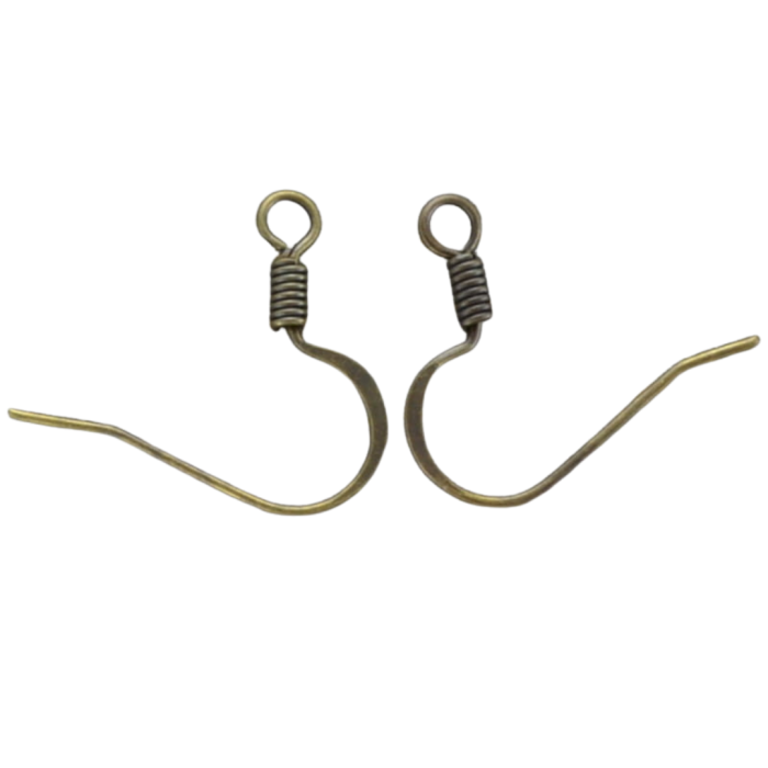 [10435] Bigle spłaszczone ze sprężynką brąz 10 par