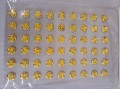 [55372] Różyczki samoprzylepne złote 1cm 54szt