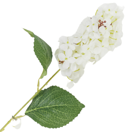 [68al1105] Gałązka kwiatowa bez biały 62cm