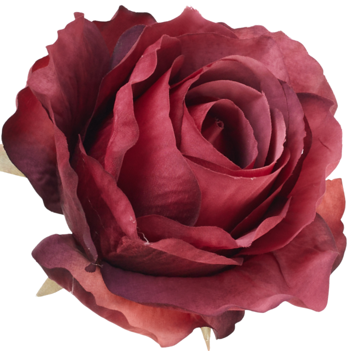 [68b72011] Róża główka wyrobowa 10cm bordowa