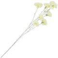 [68b7302] Gałązka kwiatowa goździk satynowy 72cm kremowo- zielony