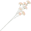 [68b7303] Gałązka kwiatowa goździk satynowy 72cm kremowo- jasnoróżowy