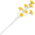 [68b7307] Gałązka kwiatowa goździk satynowy 72cm żółty