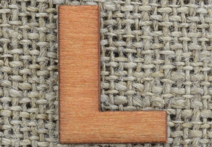 [873147] Element ozdobny literka drewniana "L" 5szt 